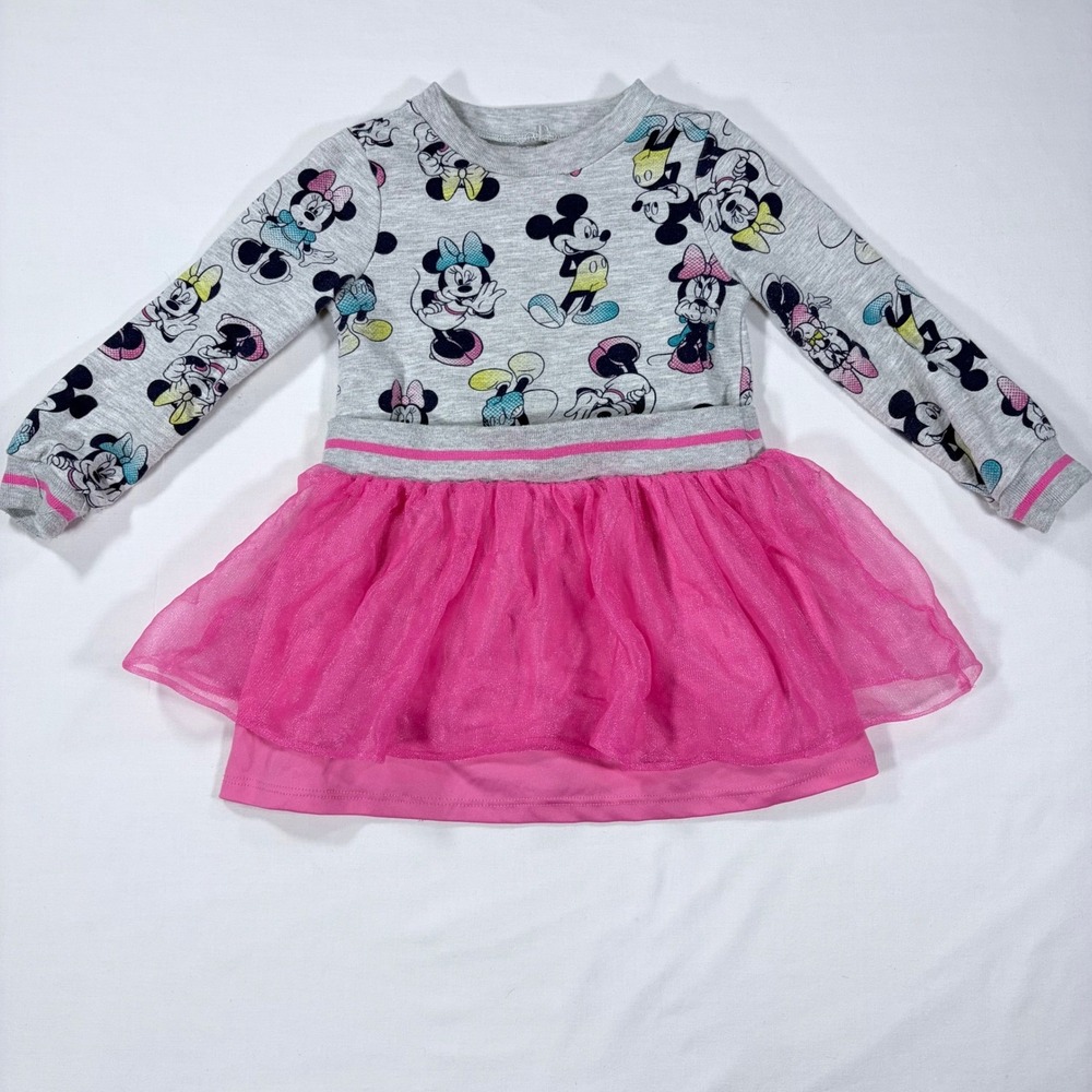 Disney Minnie Mouse Girls Dresses 2T sleeveless dress 3T long sleeve with tutu - Picture 2 of 11